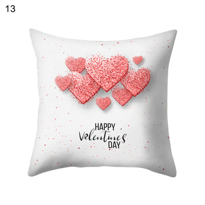 

Happy Valentines Day Love Heart Pillow Case Cushion Cover Sofa Car Cafe Decor