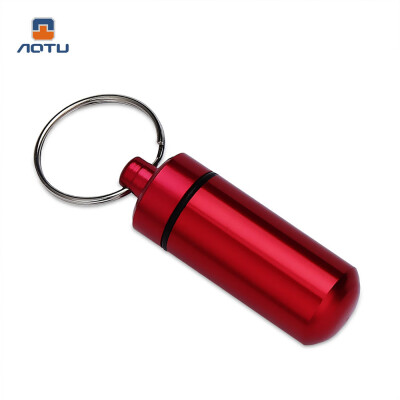 

Aotu AT7605 Outdoor Emergency Portable Aluminum Alloy Medicine Pot Bottle with Key Ring