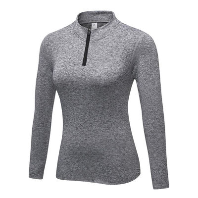 

Women High Elastic Tight Fitness Tshirt Long Sleeve Solid Color Tops Quick-Drying Compression Shirt Female T-Shirt For Spring