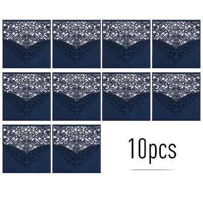 

10pcs Pearl Paper Floral Invitation Cards Invitation Holders with Blank Inner Sheet for Wedding Birthday Party Anniversary