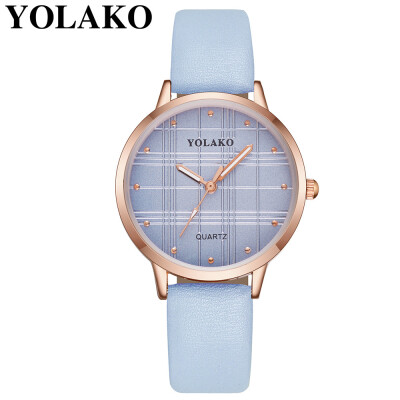 

YOLAKO fashion Leisure Creative Woman Watch Fashion Leather Military Casual Analog Quartz Wrist Watch Business Watches 533