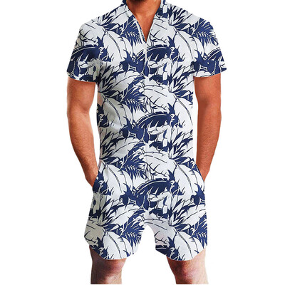 

Gobestart Fashion Mens 3D Printed Short Sleeve Large Size Clothes T-shirt Top Blouse Print Jumpsuit