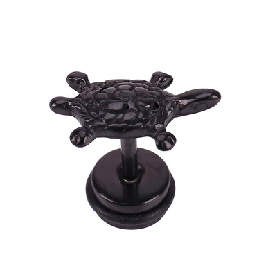

Mens Womens Punk Cool Stainless Steel Tortoise Turtle Earrings Pierced Animal Earrings