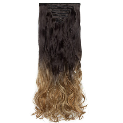 

8Pcs 18 Clips 17-26 Inch Curly Straight Full Head Clip In On Hair Extensions Women Lady Hairpiece