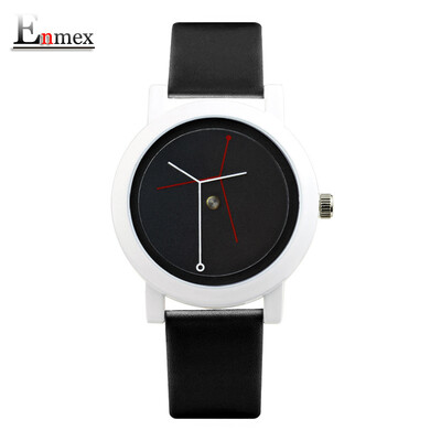 

Enmex creative design branch concept neutral watch simple two-needle watch when the holiday gift is translated