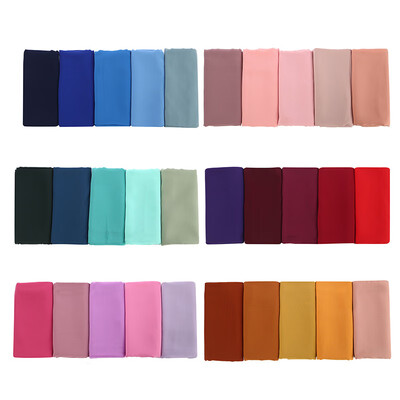 

Monochrome ethnic pearl chiffon bubble towel headband selling high quality Muslim women hijab scarf