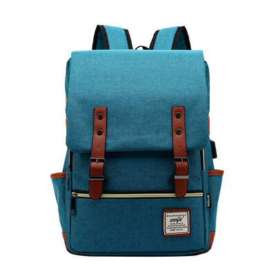 

Tailored Men & Women Fashion Big Travel Backpack USB Retro Canvas Student Bag Backpack