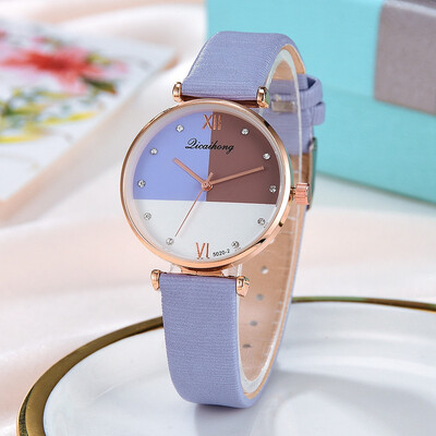 

RM Licaihong Fashion Simple Three Color Flat Dial Belt Quartz Female Watch