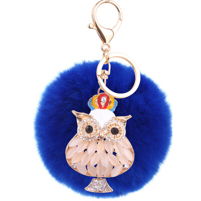 

Rex rabbit hair owl bag plush hair ball mobile phone pendant small gift jewelry