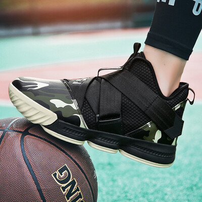 

Basketball shoes wear-resistant anti-war boots sliding high to help fly woven non-slip breathable outdoor sports shoes