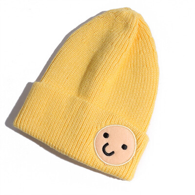 

Hat Lady Korean Outdoor Knitted Cap Autumn&Winter New Kind of Smiling Face Lovely Wool Cap Korean Ear Protector Head Cap Male