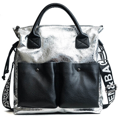 

Large Capacity Women Bags Fashion Shopping Bag Double Pocket Girl Casual Tote 2018 Young Lady Handbags Shoulder Bag