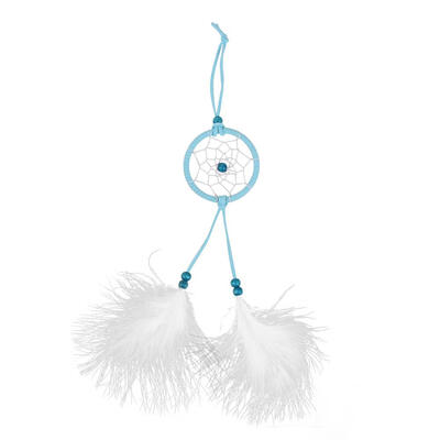 

Mini Blue Dream Catcher Feather Car Home Wall Hanging Decor Craft Gift