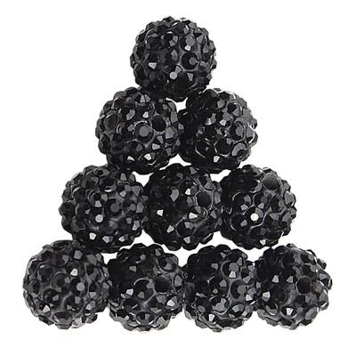 

100PcsLot 10mm Disco Acryl Bead mixed Gradient Change Colorful Crystal Shamballa Beads