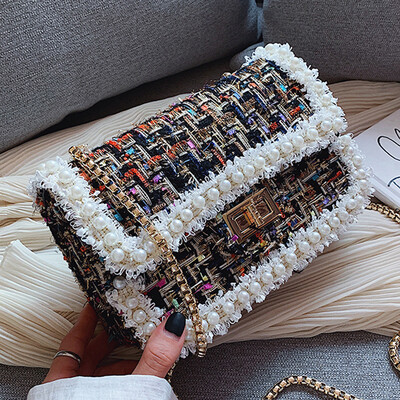 

The net red small bag female 2019 autumn new tide Korean version wild messenger bag chain fashion small square bag