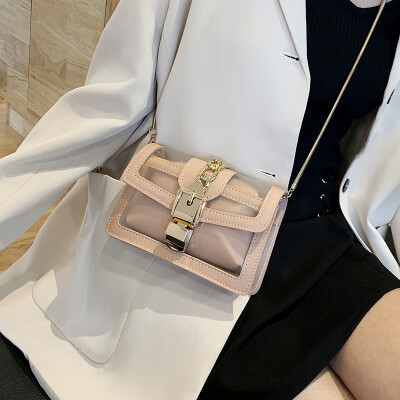 

Transparent bag female 2019 summer new wave Korean version of the wild Messenger chain single shoulder jelly bag fashion small square bag