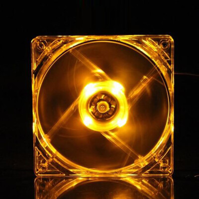 

120mm PC Computer Clear Case Quad 4 LED Light CPU Cooling Fan 12cm