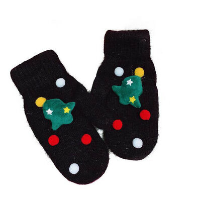 

1 Pair Gloves Fashion Creative Windproof Gloves Plush Christmas Gloves