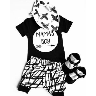 

Newborn Infant Baby MAMAS Boy Toddler Cotton T-shirt TopsPants Outfit Clothes