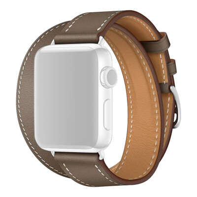 

〖Follure〗Double Leather Wristband Bracelet Replacement Strap For Apple Watch 1234 4244mm