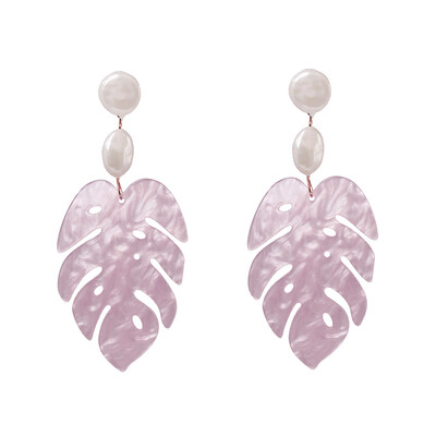 

AOTAMEN 2019 new long dangle resin green leaves earrings party jewelry accessories handmade fashion acrylic earrings for women