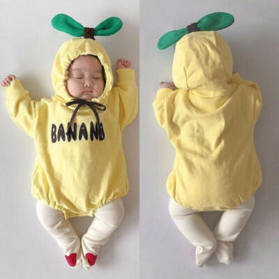 

Newborn Infant Babys Girl Boy Banana Outfits Jumpsuit Bodysuit Romper Clothes