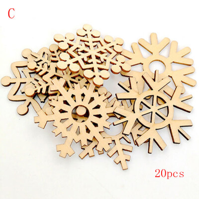 

Toponeto Assorted Wooden Snowflake Xmas Wedding Tree Hanging Ornament Decor Sturdy