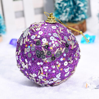

〖Follure〗Christmas Rhinestone Glitter Baubles Balls Xmas Tree Ornament Decoration 8CM
