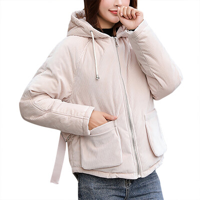 

Toponeto Women Winter Warm Coat Hooded Thick Warm Loose Jacket Short Overcoat