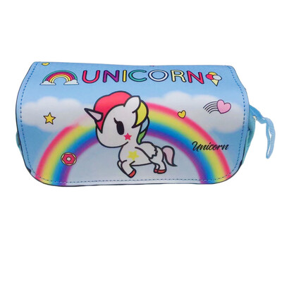 

Personality Lovely Unicorn Face School Christmas Birthday Pencil Box Good US