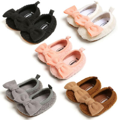 

Baby infant Girls Winter Warm Boots Newborn Toddler Soft fleece Sole Shoes 0-18M