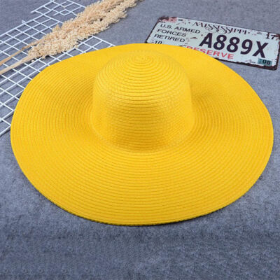 

Packable New Version of Spring&Summer Big Straw Hat Beach Hat Big Hat Visor Ladies Sun Hat