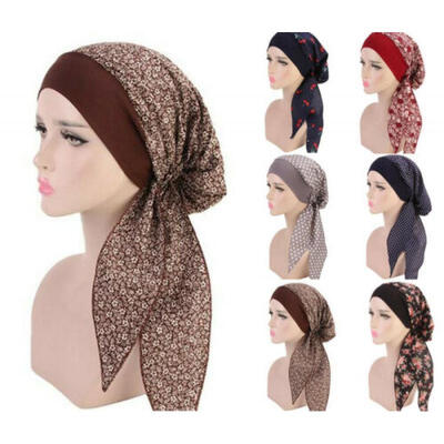 

Muslim Bandana Hat Headwear Fashion Cancer Turban Womens Chemo Head Scarf Caps