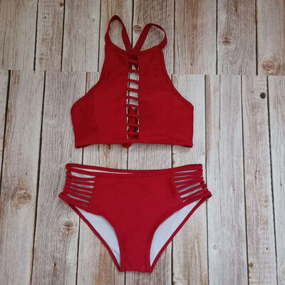 

Roseonmyhand Women Sexy Cut Out Hollow Out Bikini Push-Up Pad Swimwear Bathing Beachwear Set