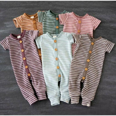 

Newborn Infant Baby Girl Boy Striped Romper Jumpsuit Playsuit Outfit Clothes New