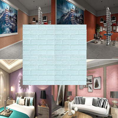 

〖Follure〗3D Wall Paper Brick Stone Rustic Effect Self-adhesive Wall Sticker Home Decor