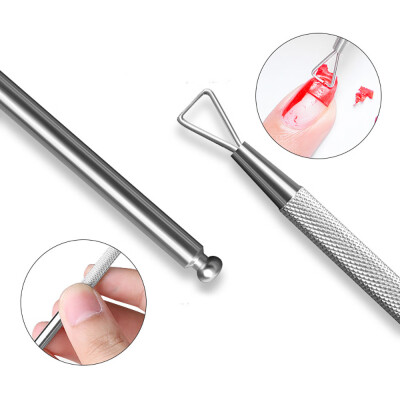 

Toponeto 1PC Cuticle Pusher UV Gel Polish Soak Off Remover Nail Art Manicure Trimmer Tool