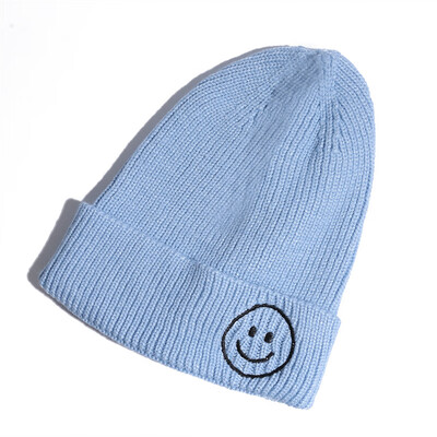 

Cap children smiling face lovely lady knitting hat autumn&winter Korean version 100 new woolen cap Korean ear protection cap