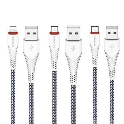 

Borofone BX25 Charge Cable Premium Type C Micro USB Lightning Charging And Syncing Cord