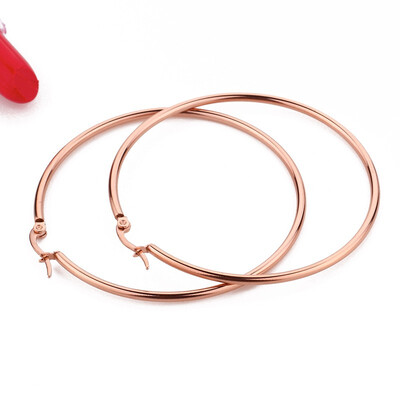 

k rose gold earrings glossy large earrings exaggerated big ear ring female temperament fashion accessories