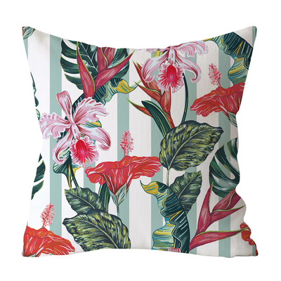 

〖Follure〗Green Leaf Printed Pillow Case Polyester Sofa Car Cushion Cover Home Decor