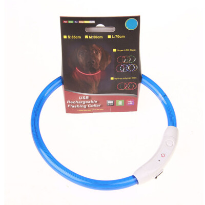 

Simple USB LED Flashing Light Band Belt Safety Pet Dog Collar Rechargeable Multicolor Best