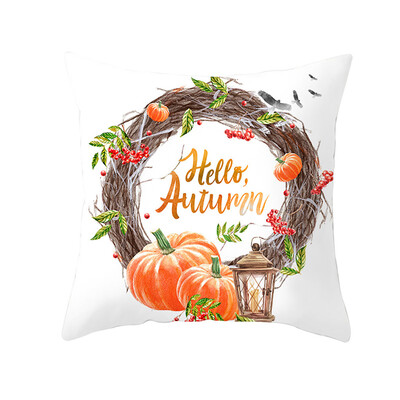 

Siaonvr Fall Halloween Pumpkin Pillow Case Waist Throw Cushion Cover Sofa Home Decor