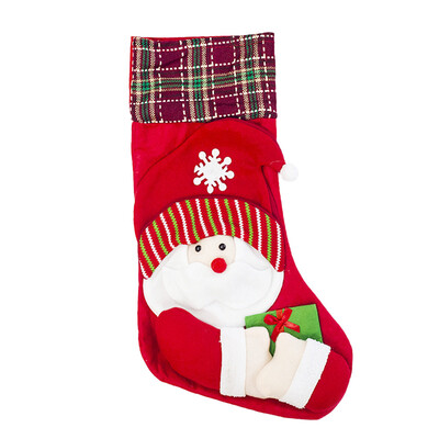 

〖Follure〗Christmas Gift Bag Santa Claus Snowman Xmas Decoration Ornament Sock Decors A
