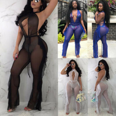 

US Women Summer Beach Dress Lace Crochet Bikini Cover Up Swimwear Bathing Suit