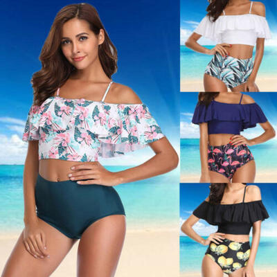 

Bikini Swimsuit Women Sexy Bathing Ruffle Beach Set Padded Summer Swimwear New