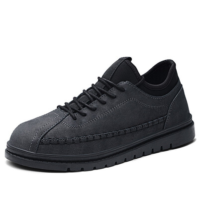 

Mens Shoes Fashion Casual Shoes Genuine Leather Lace Up Shoes Breathable Shore For Men Black Brown Grey Size 39-46