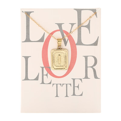 

Card Fashion Brand Series 26 English Letters Alphabet Pendant Necklace For Women Men Jewelry Wholesale