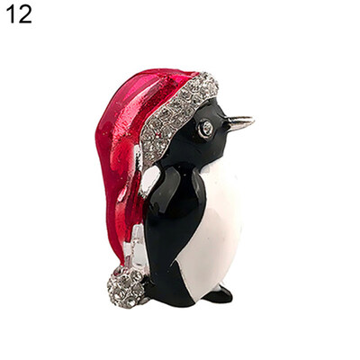 

Women Christmas Santa Sock Tree Snowman Brooch Pin Enamel Collar Xmas Jewelry