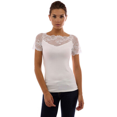 

Summer Women T-Shirt Women Short Sleeve Lace patchwork T shirt sexy Tops Casual Slim Tee Shirt Femme Camiseta Feminina